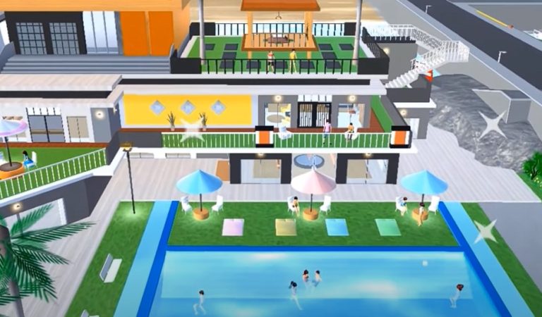 ID Villa Sultan Mewah di Sakura School Simulator