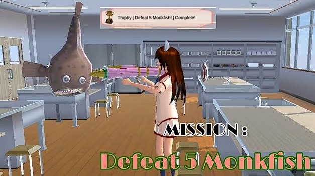 Read more about the article Cara Menyelesaikan Misi Defeat 5 Monkfish di Sakura School Simulator